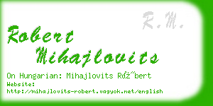 robert mihajlovits business card